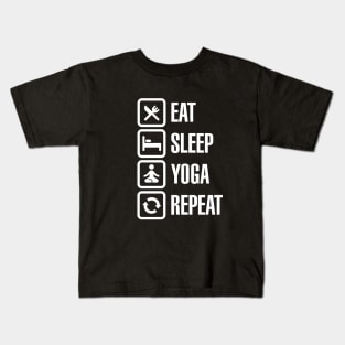 Eat Sleep Yoga repeat Kids T-Shirt